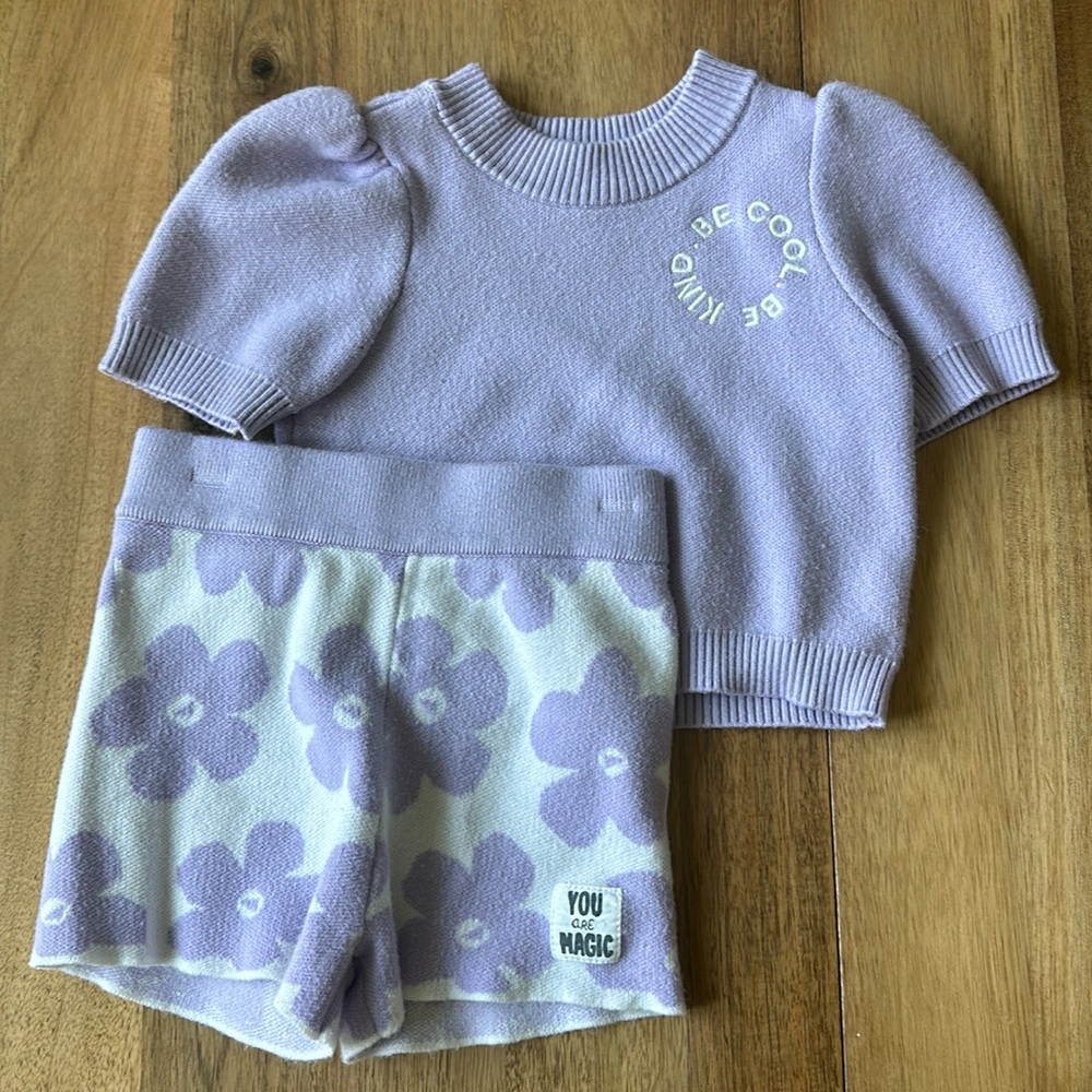 Toddler girl purple set